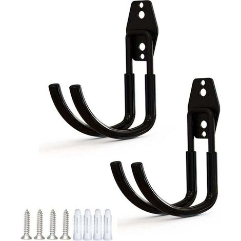 pièces crochet lourd extérieur, support de tuyau d'arrosage avec support de tuyau de terrasse à vis idéal pour la fixation sur le mur en métal pratique à utiliser décoration de jardin durable,de DEBUN (1/5)