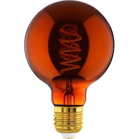 Lampe LED E27 dimmable, filament vintage spirale, ampoule Edison (1/5)