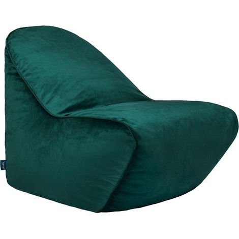 Loft 25 - Pouf poltrona a sacco per soggiorno, Poltrona pouf con schienale alto per rilassarsi, Pouf a sacco per giochi - (Tessuto in velluto) - Foresta (1/5)