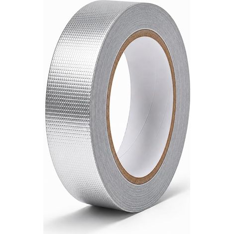 Ruban Aluminium Autocollant Renforcé en Fibre de Verre 30mm x 20m, Isolant Thermique pour Gaines VMC, Tuyaux Ventilation et Étanchéité, Anti-Déchirure (1/5)