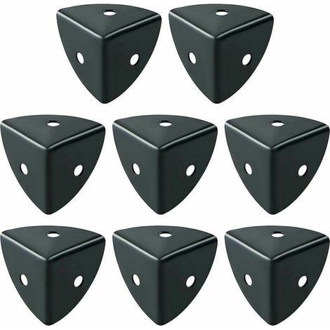 Protection Coin de Table 8 Pcs Meuble d'Angle Corniere Aluminium Noir Convient pour Protection des Meubles, Décoration, Anti-Collision et Anti-Casse, EBJ025B-8P (1/5)