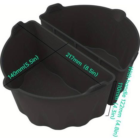 2-in-1 Silikon-Trennwände für 6-, 7- und 8-Quart-Oval-Schongarer, wiederverwendbar, lebensmittelecht, Küchenzubehör