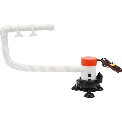 12V Pompe à amorçage 350GPH Débit Max Portable Bateau Réservoir Aérateur Aquarium Sauveur de Poissons pour Tout Conteneur (1/5)