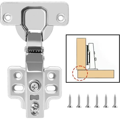Cerniere in acciaio inox, cerniere con chiusura ammortizzata, cerniere per mobili da cucina, cerniere per mobili, porte, ammortizzatori idraulici. (1/5)