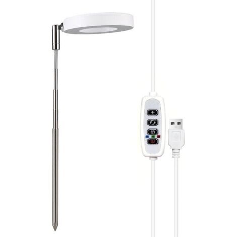 QORVA-Lampe de croissance LED pour plantes d'intérieur, lumière blanche chaude, hauteur réglable, rétractable, spectre complet, étanche, pour semis et plantes succulentes, minuterie 3/9/12 heures, 3 m
