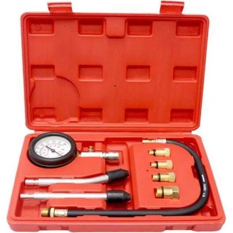 Testeur de compression, XU, Kit compresseur pour tous moteurs Kfz M10 M12 M14 M18 0-20 bar et 0-300 psi - (1/4)