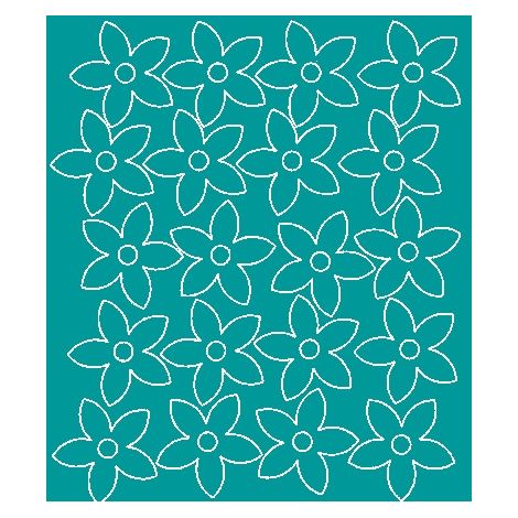 Wandaufkleber Fensterblumen 20 Stück türkis matt