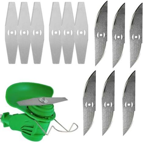 Lot de 12 Lames de Rechange en métal de 14 cm pour Coupe-Bordure, Lames en métal pour débroussailleuse sans Fil, Accessoires de Coupe-Bordure (Que 12 Lames Accessoire)