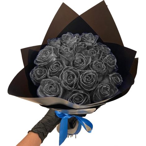 Bouquet de 10 roses scintillantes artificielles, roses éternelles avec tiges, fleurs brillantes DIY pour cadeau d'amour, composition florale décorative. (1/5)