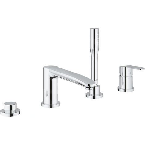 Grohe Eurostyle Cosmopolitan Façade pour combiné monocommande 4 trous montage avec ou sans châssis Chrome, 23048003 (1/5)