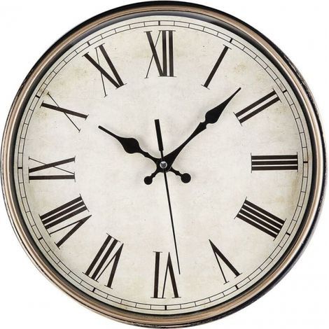 Modern 30cm Silent Quartz Wall Clock with Battery Operated Roman Numerals, Vintage Wall Clocks, School (1/5)
