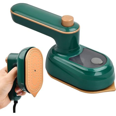 Miniplancha plegable con pulverizador para ropa, plancha de vapor nano con calentamiento rápido y depósito de agua de 50 ml, máquina de planchar para costura de telas y manualidades. (1/5)