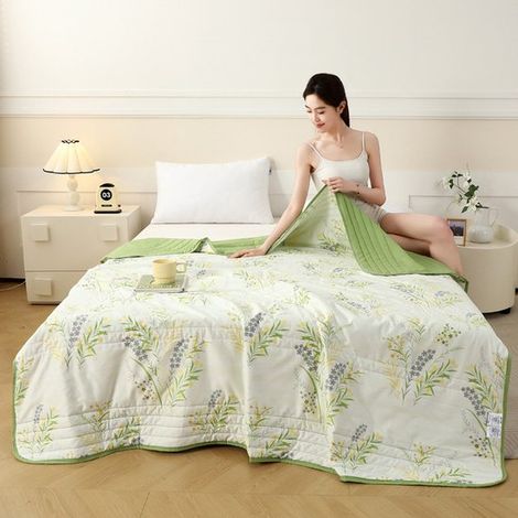 Couverture rafraîchissante - 200x150 cm - Couverture rafraîchissante - Couverture d'été - Polyester - Couette d'été fine - Couverture auto-rafraîchissante - Motif B (1/4)