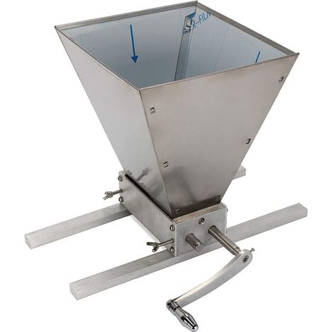Verstellbare Grainmühle Getreidemühle Malzmühle Heimbrauer Schrotmühle Flocker Silver (1/5)