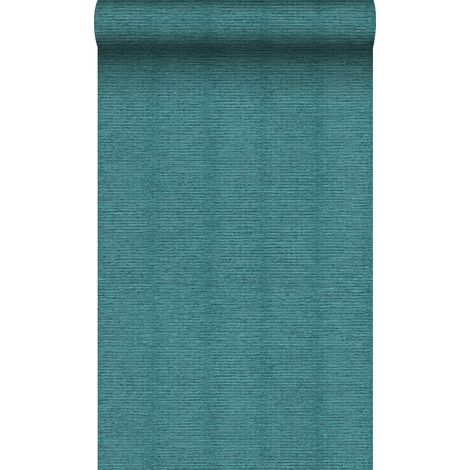 papier peint lin bleu canard - Origin Wallcoverings (1/4)