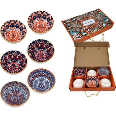 6-teiliges Porzellanschüssel-Set für Reis, Suppen, Snacks, Zuhause (1/4)
