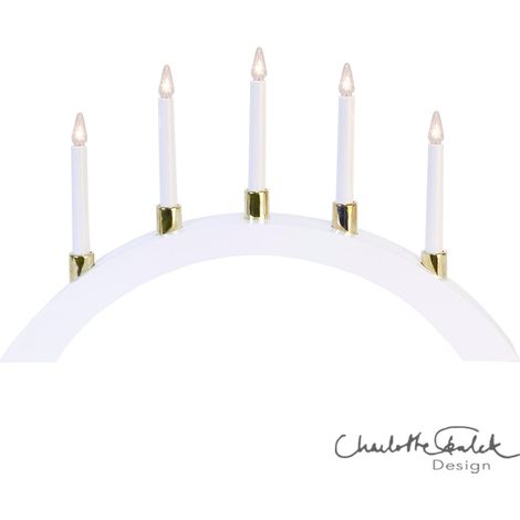Star LED-Fensterleuchter "Halla", 5 LED, Eiche (1/3)