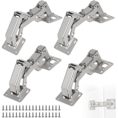 4 x Charniere Gond Porte Placard 175° avec Amortisseur Hydraulique. Soft Close Charnière de Meubles à 36 Vis avec Amortisseur Hydraulique (1/5)