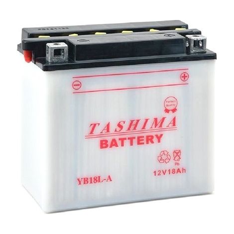 Batterie Plomb Tashima Renforcée 12v, 18a. L: 180, L: 90, H: 162mm, + à Droite Pour Motos. (livrée Avec Acide Séparé). - Batteri