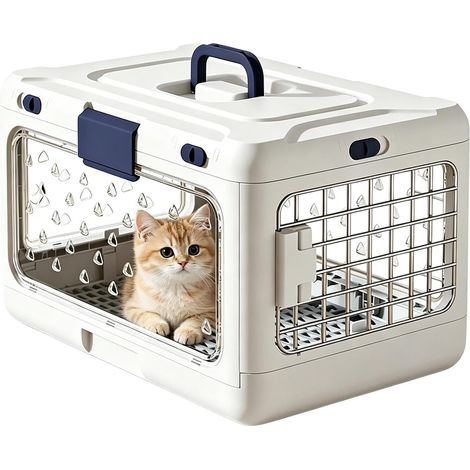 Cage de Transport pour Chien - Boîte De Transport Et Rangement Respirante Pour Animaux Domestiques Niche de voyage chat,Pour les Sorties du Chiot Randonnée Cyclisme Aventures en Plein Air Camping Pr (1/5)