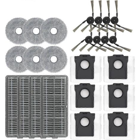 Pour X40 Pro Ultra Side Brosse HEPA Filtre Serpillière Cloth Sac à poussière Accessoires de remplacement Spar (1/5)