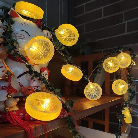 Guirlande Lumineuse Citron - 3,05 M 20 LED Blanc Chaud - Décoration Intérieure Extérieure Fête Mariage Jardin Chambre - 1 Pièce (1/5)