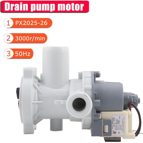 Moteur de pompe de vidange synchrone à aimant permanent de 30 W, adapté aux machines à laver, pompe de vidange universelle et adaptable PX2025-26