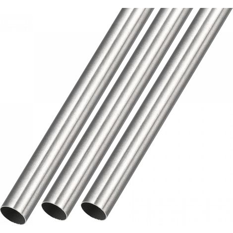 Lot de 3 tubes droits en acier inoxydable 304 pour l'ameublement et les machines, 8 mm x 0,2 300