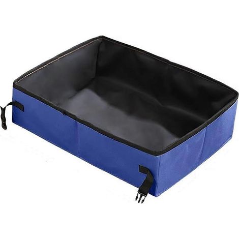 Bac à litière pliable, bac à litière pliable, toilettes pour chat portables et étanches pour voyages, bac à litière pour chatons B (1/5)