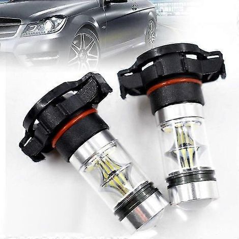 ampoules LED blanches super blanches 5202 H16 PS24w 100w 6000k pour feux de brouillard/jour () (1/4)