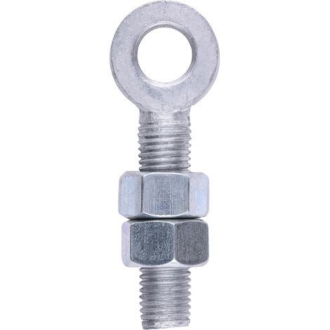 TIMCO Adjustable Gate Hinge Eyes with Nuts Hot Dipped Galvanised - M19 x 100