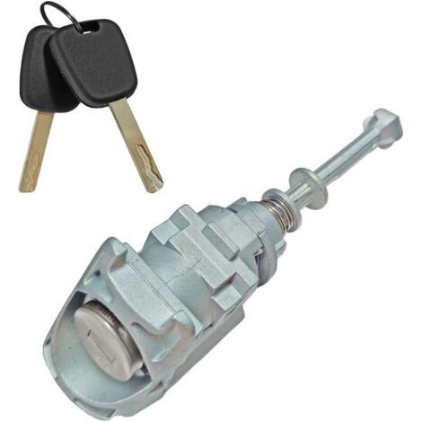 Cylindre de serrure de porte gauche, OE:9170Y0, sur mesure pour Citroën C4 et Peugeot 407 (2004-2011) - avec 2 clés (1/4)