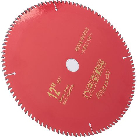 Lame de scie circulaire en carbure pour charpente, pour le travail du bois, en acier allié, disque de coupe, quincaillerie 12x100T (1/5)
