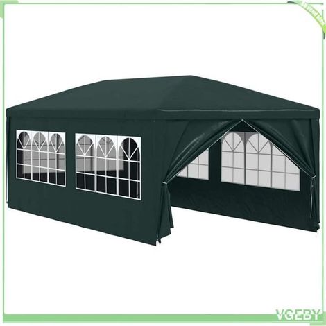 Tente de réception - FAFEICY - 45103 - 3 x 6 m - Vert - PE anti-UV, structure inox (1/5)