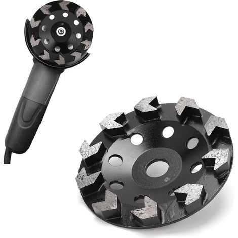 Diamantschleifblöcke, Schleifscheiben für Beton und Zement, Schleifköpfe für Metalle, schwarze schwertförmige Zähne, 150 mm, 30 (1/5)