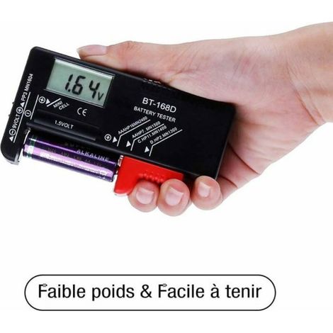 BT-168D testeur de tension numérique batterie universelle affichage de la batterie numérique pour AAA, AA, C, D, 1.5V, chargeur, pi (1/4)