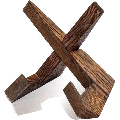 Présentoir décoratif en bois - Support pour livres - Présentoir pour assiettes - Support pour livres de cuisine - Support pour (1/5)