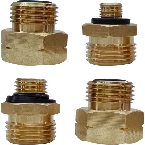Lot de 4 adaptateurs de bouteilles de gaz, adaptateur de bouteille de gaz, adaptateur européen pour bouteilles de gaz, pour remplir des bouteilles de gaz allemandes à l'étranger, adaptateur de gaz en (1/5)