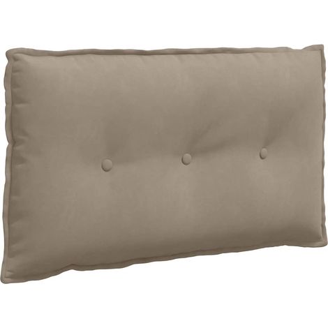 Back Pillow Taupe 80 x 50 cm Microfibre Fabric vidaXL