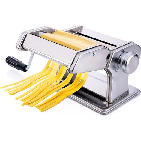 Macchina per la Pasta Fresca Manuale 20,5x20,2x15,2 cm con Morsetto da Tavolo in Acciaio Inox (1/5)