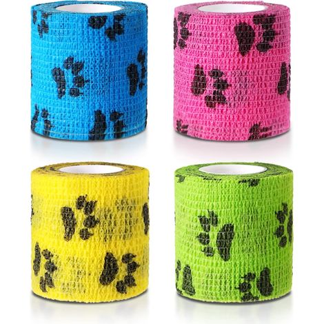 Selbstklebende Bandagen (5cm Breite)(8er-Pack) Atmungsaktive Elastische Bandagen pour Haustiere Fellschützende (1/5)