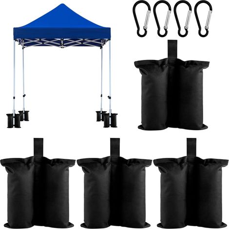 Lot de 4 Sac de Sable pour tonnelle,Pieds de Gazebo Sac lestage,Base de Panneau daffichage,Tissu Oxford imperméable,résistant aux déchirures,adapté aux auvents extérieurs,tonnelles et tentes (1/5)