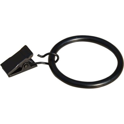10PCS Métal Anneaux de Rideaux Pinces à Rideaux Crochets de Rideaux Tout Usage pour Rideaux et Tiges pour Photos de Rideaux Décoration  (noir)