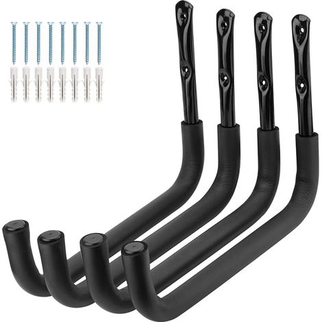 Garage Storage Hooks, 15.5" Heavy Duty Steel Kayak Ladder Canoe Surfboard Paddle Board (1/5)