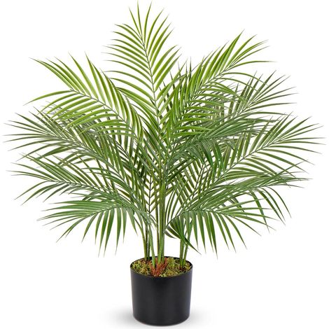 Plantes artificielles d'intérieur en Pot de 80 cm avec 12 Feuilles, Grande Plante Tropicale Artificielle pour la Maison, Le Bureau, Le Balcon, la décoration intérieure et extérieure (1/5)