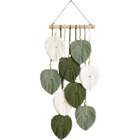 Macramé mural bohème, tenture déco boho pour chambre, salon, bureau ou appartement. (1/5)