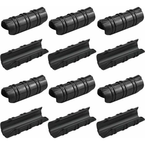 12 Pcs Serre Clips 25mm Clips Serre de Jardin Résistance aux Températures Elevées Fixation Bache Serre Durable Facile a Utiliser pour Fixation Serre Bannière Tuyau Jardin Films - Noir (1/5)