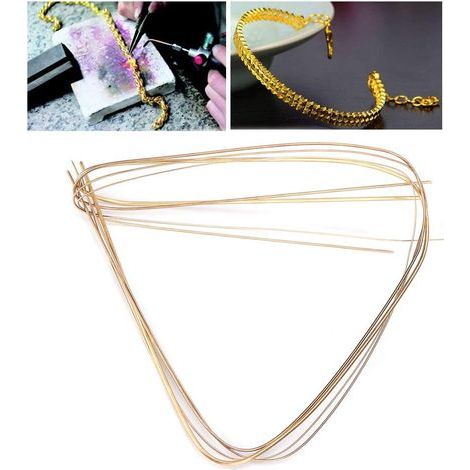 Lot de 4 baguettes de soudure en alliage d'aluminium, argent, cuivre et argent, de diamètres 0,5 mm, 0,7 mm, 1 mm et 1,5 mm, pour la fabrication de bijoux. (1/5)