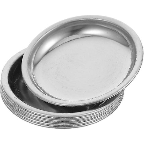 Lot de 6 sous-verres en acier inoxydable pour sachets de thé, plateau égouttoir, accessoires pour le thé, support à thé, soucoupe ronde pour filtres à thé en vrac 2025 (1/4)