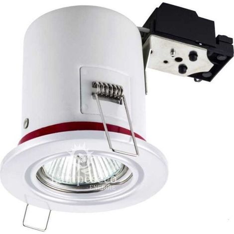 Support de spot BBC Orientable Blanc diametre 90mm avec douille GU10 automatique ref. 826 (1/4)